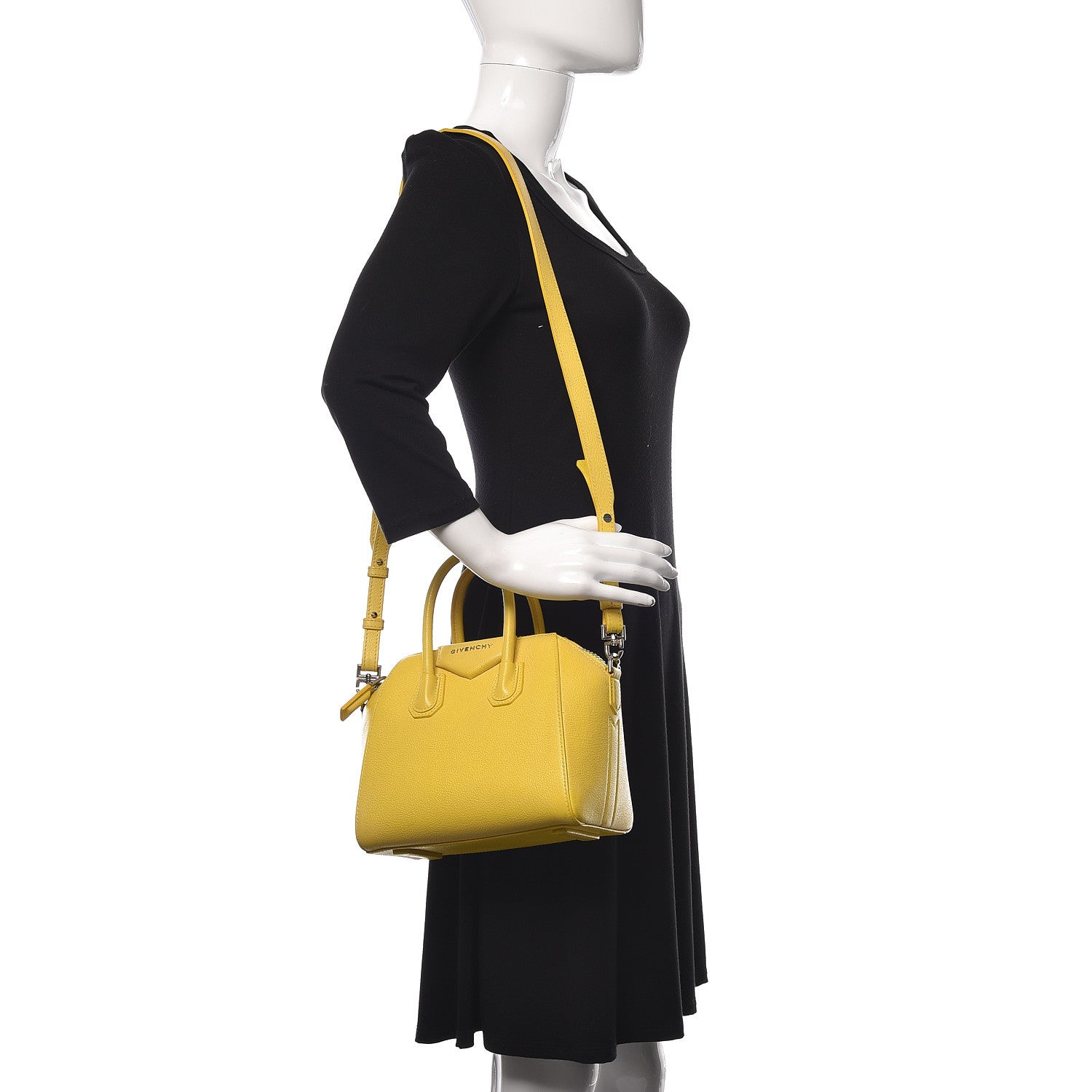 Givenchy Sugar Goatskin Mini Antigona Yellow 2 of 13