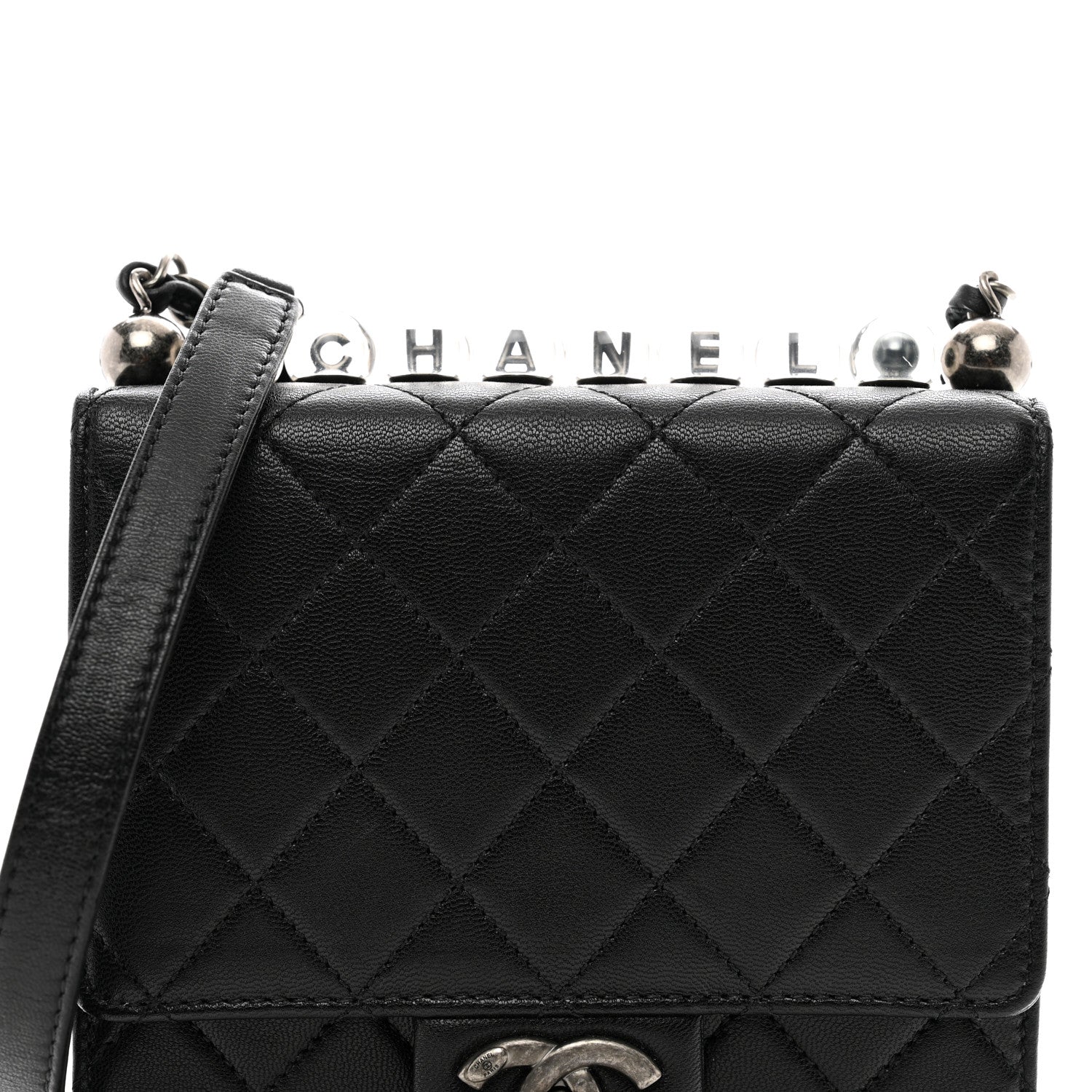 Chanel Goatskin Quilted Chic Pearls Flap Black 5 of 11