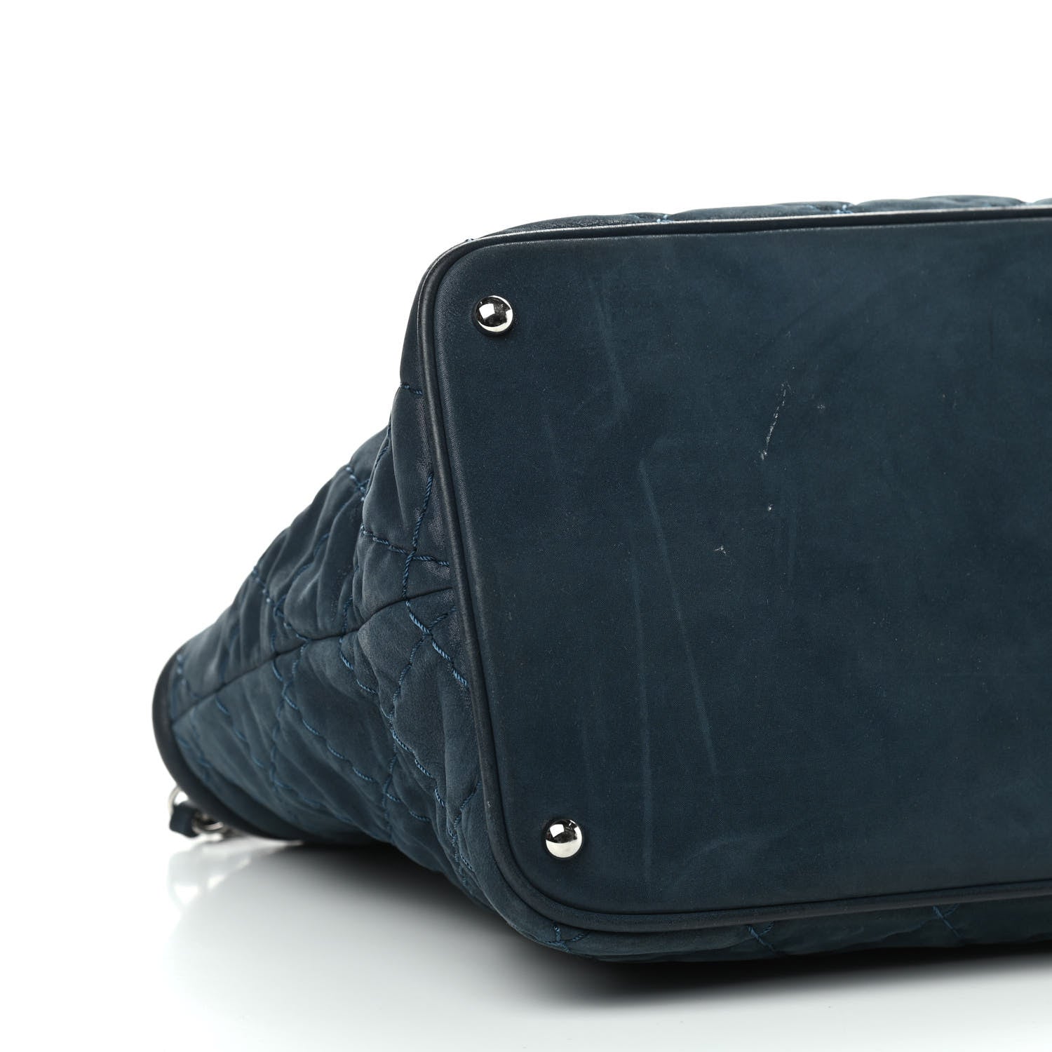 Chanel Iridescent Calfskin Quilted Small Sea Hit Tote Navy 8 of 10