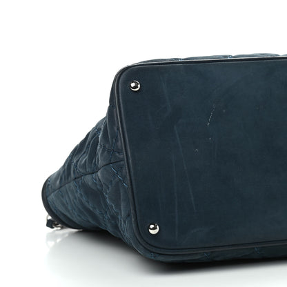 Chanel Iridescent Calfskin Quilted Small Sea Hit Tote Navy 8 of 10