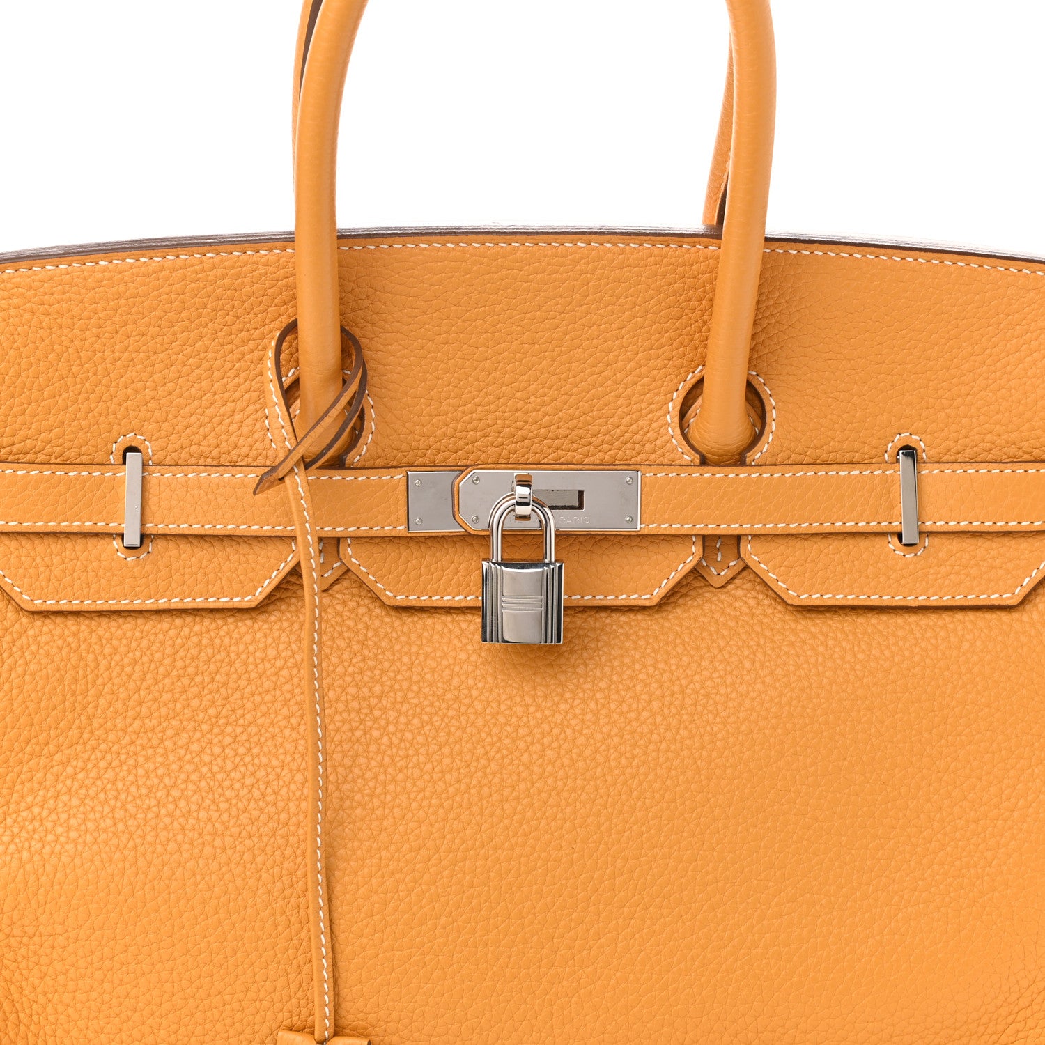 Hermes Taurillon Clemence Birkin 35 Moutarde 7 of 11