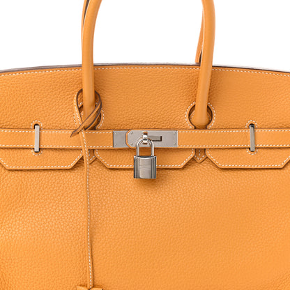 Hermes Taurillon Clemence Birkin 35 Moutarde 7 of 11