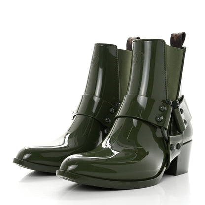 Louis Vuitton Rubber Monogram Rhapsody Ankle Boots 39 Kaki 3 of 8