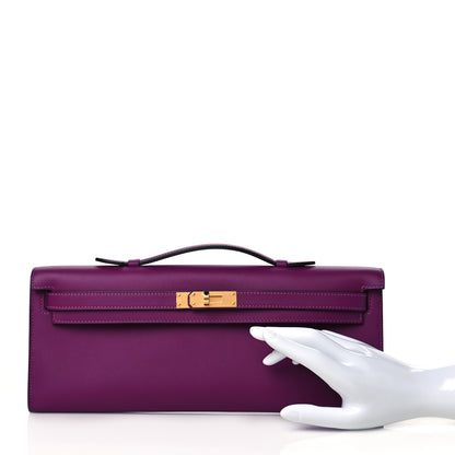 Hermes Swift Kelly Cut Clutch Pochette Anemone 2 of 11