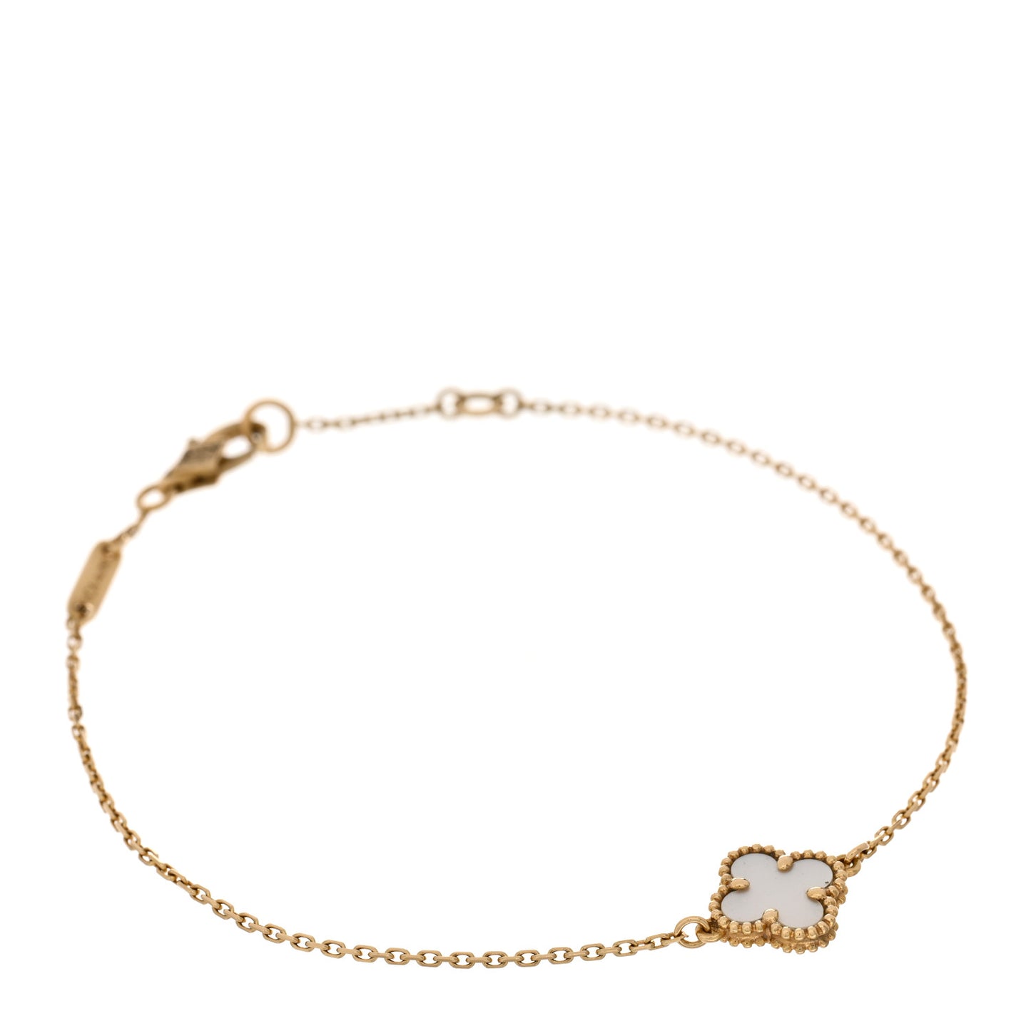 18K Yellow Gold Mother of Pearl Sweet Alhambra Bracelet