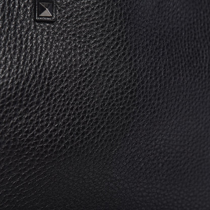 Valentino Garavani Stampa Alce Calfskin Medium Guitar Strap Rockstud Rolling Reversible Tote Black 13 of 19