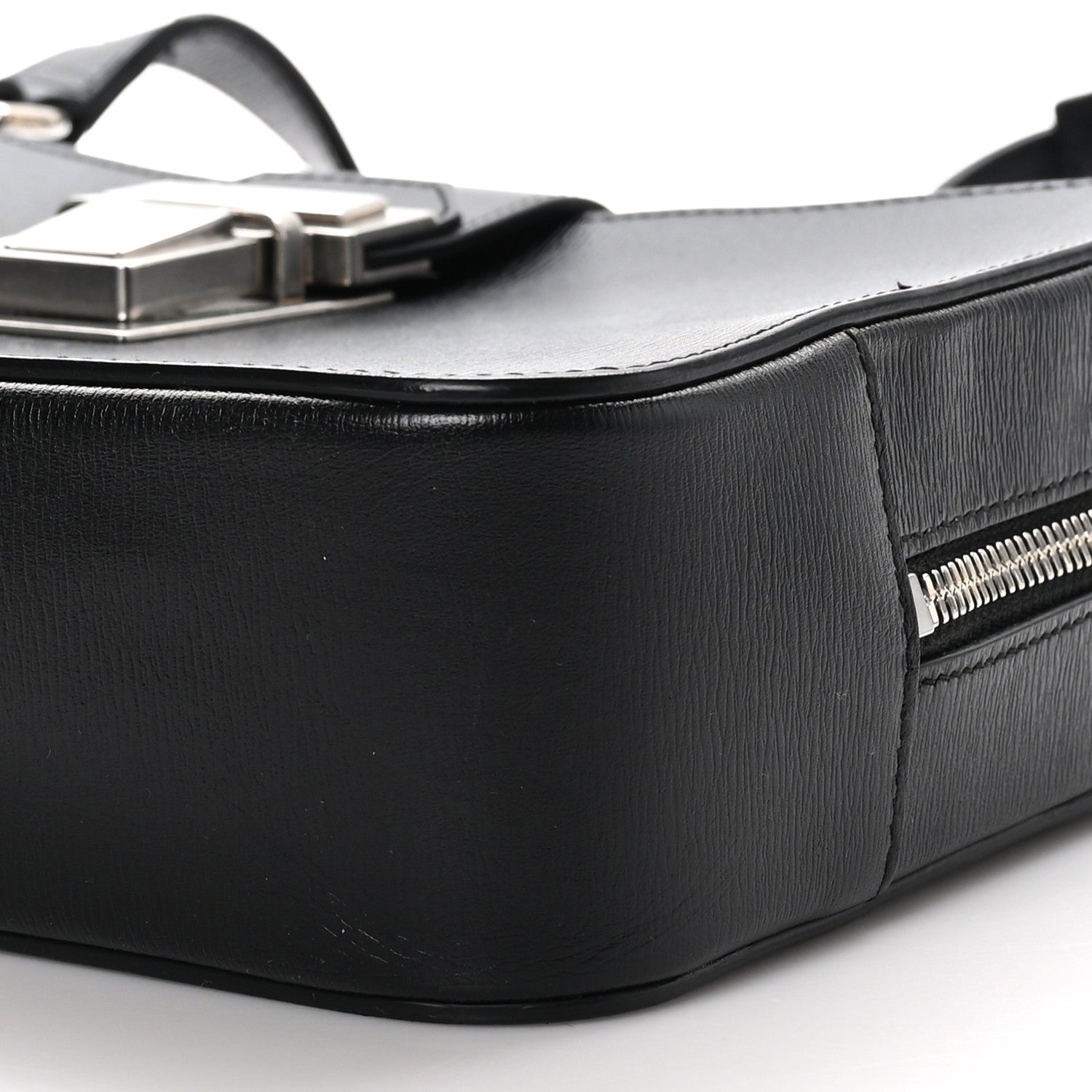 Balenciaga Textured Calfskin Camera Bag Black 9 of 11