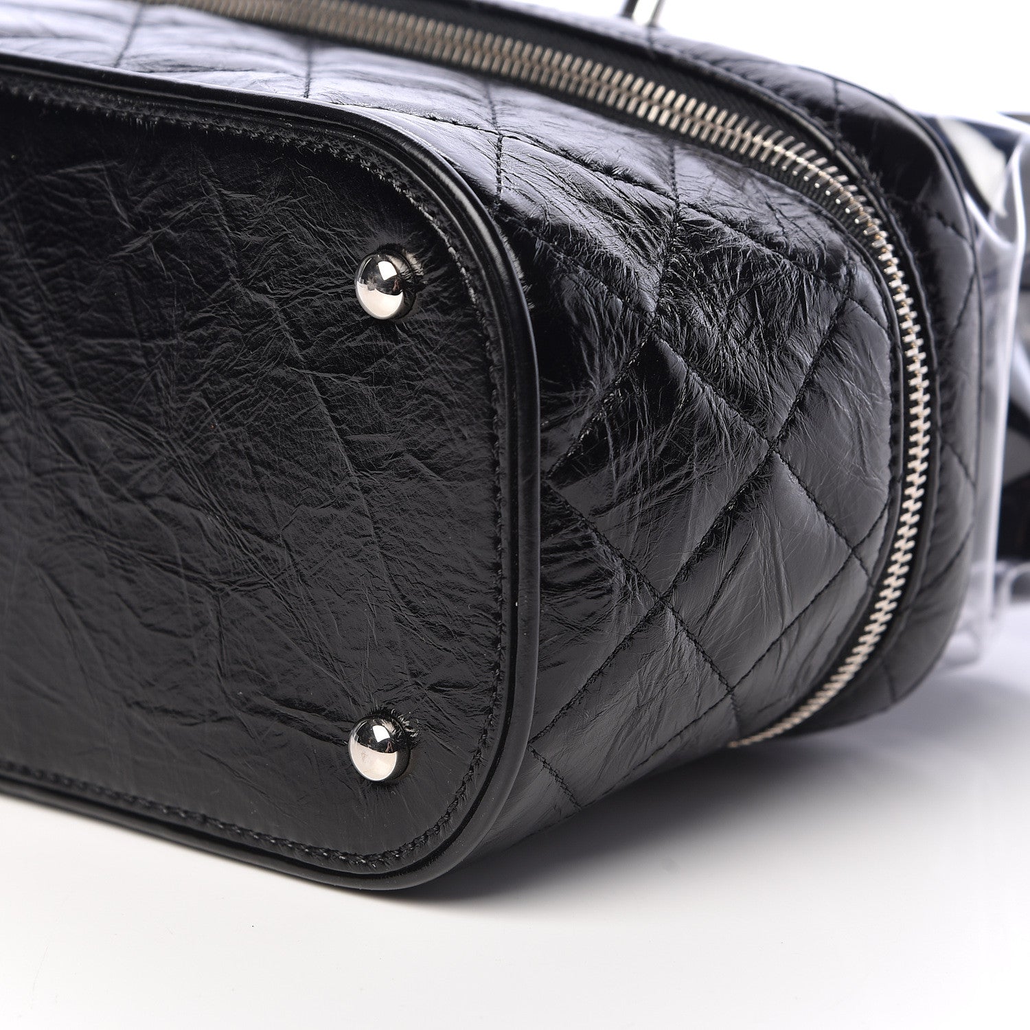 Chanel Crumpled Calfskin PVC Quilted Backpack Black 11 of 11