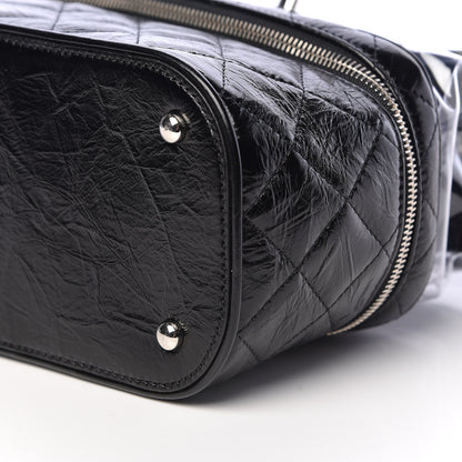 Chanel Crumpled Calfskin PVC Quilted Backpack Black 11 of 11