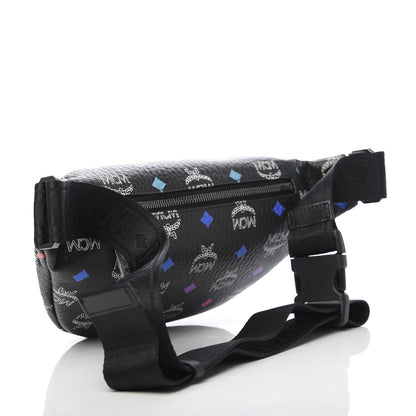 MCM Skyoptic Visetos Small Fursten Belt Bag Diamond Black 3 of 10