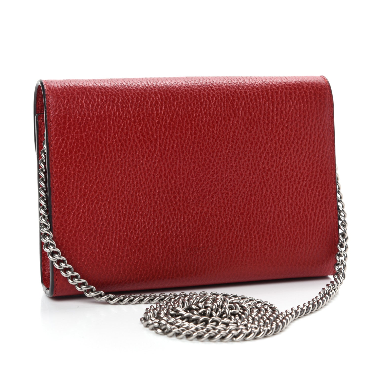 Gucci Calfskin Mini Dionysus Chain Wallet Hibiscus Red 3 of 11