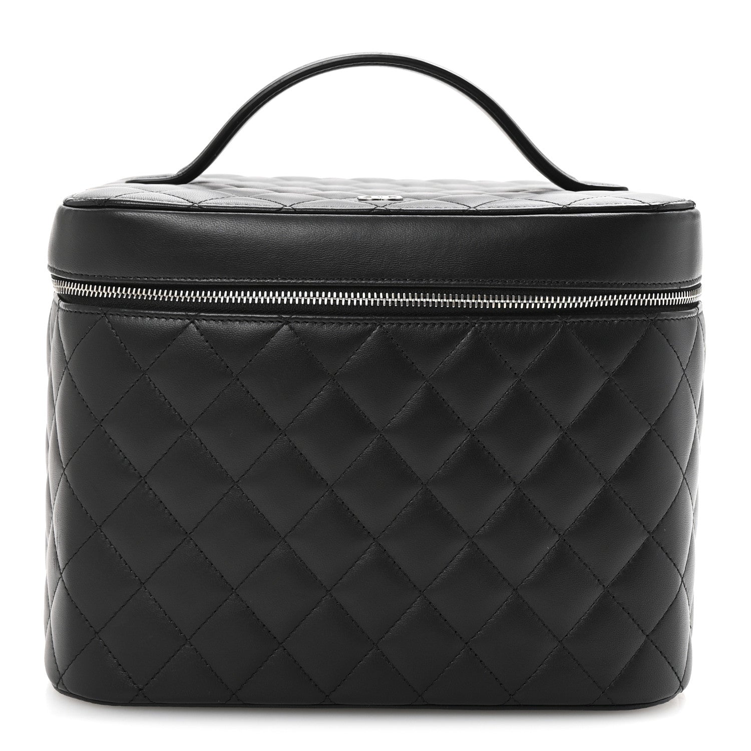 Chanel Lambskin Quilted Large Vanity Pouch Black 1 of 14