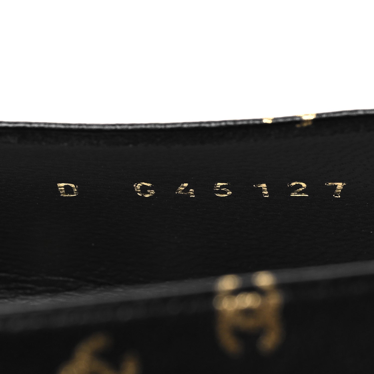 Chanel Lambskin Patent Calfskin Printed CC Cap Toe Ballerina Flats 38 Black Gold 8 of 9
