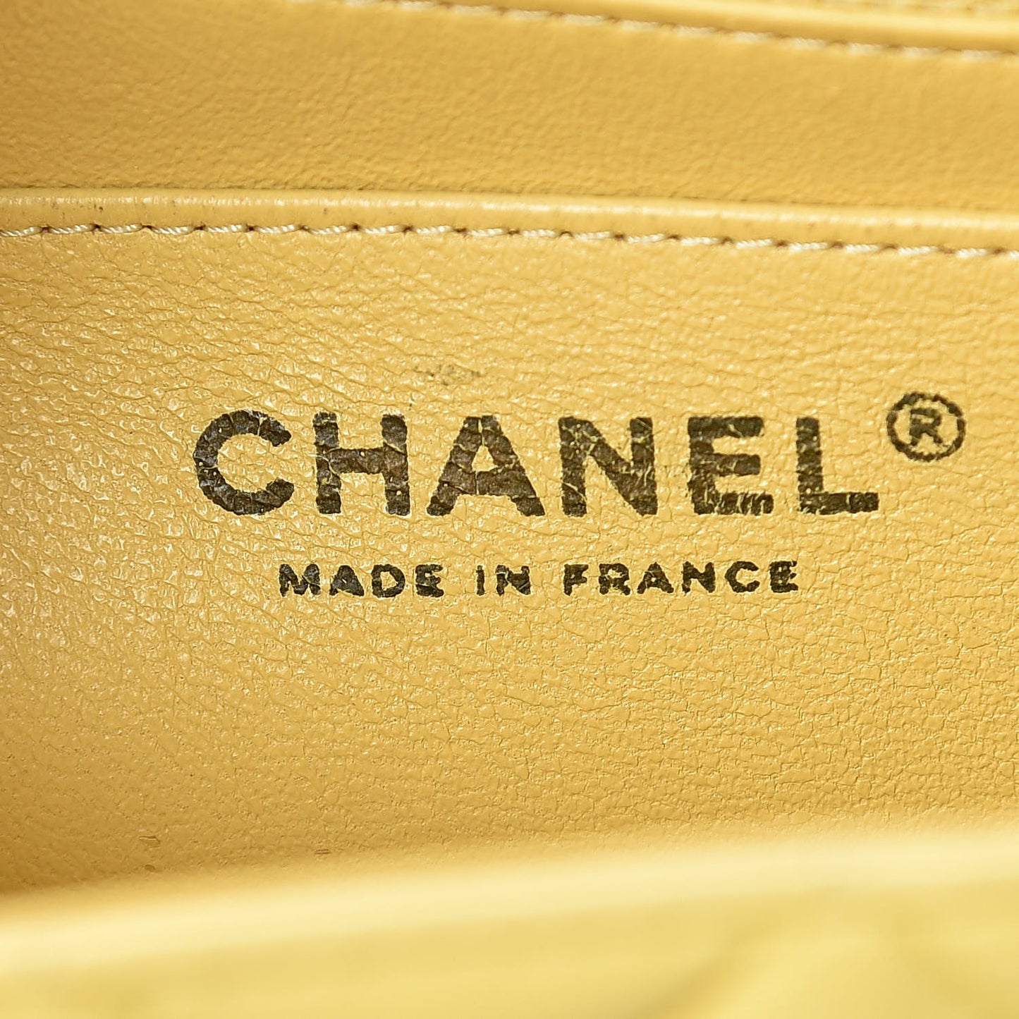 Lambskin Quilted Mini Rectangular Flap Yellow