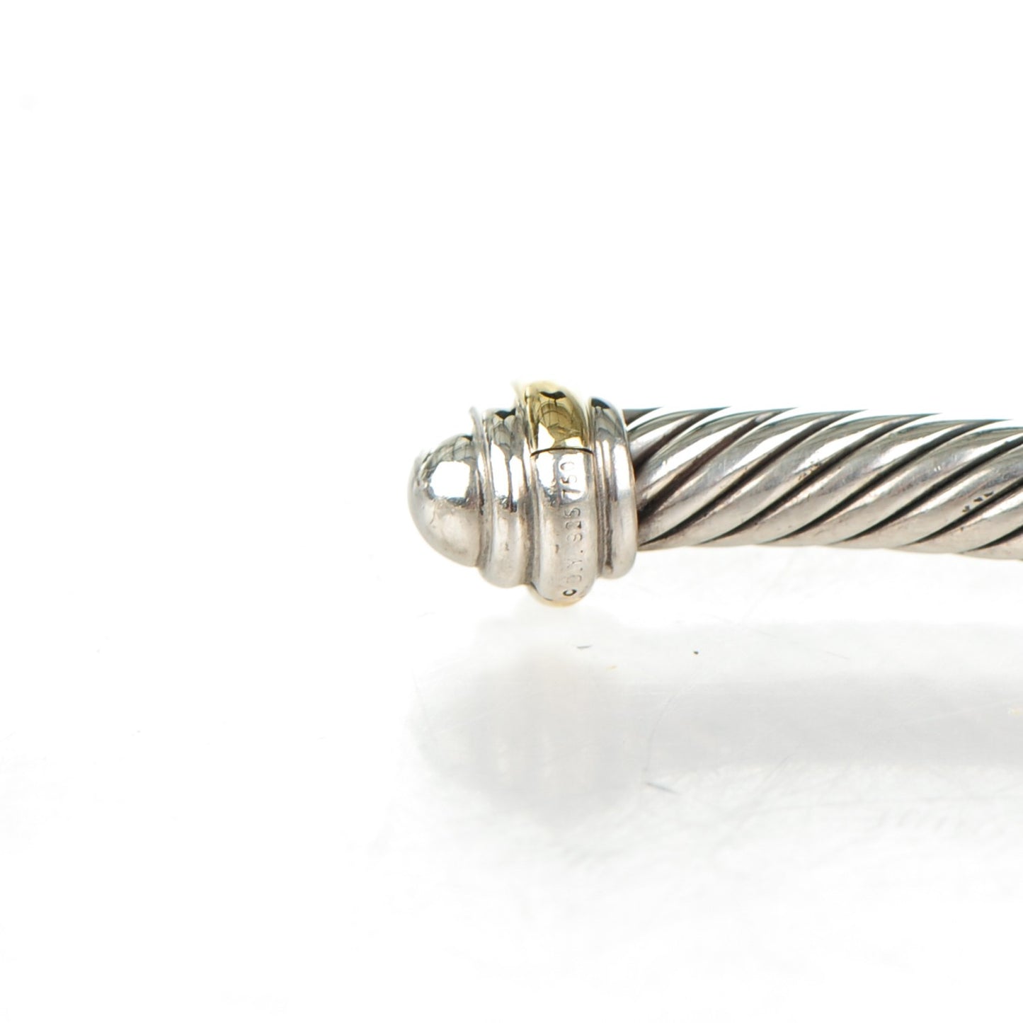 Sterling Silver 18K Yellow Gold 4mm Cable Classics Bracelet