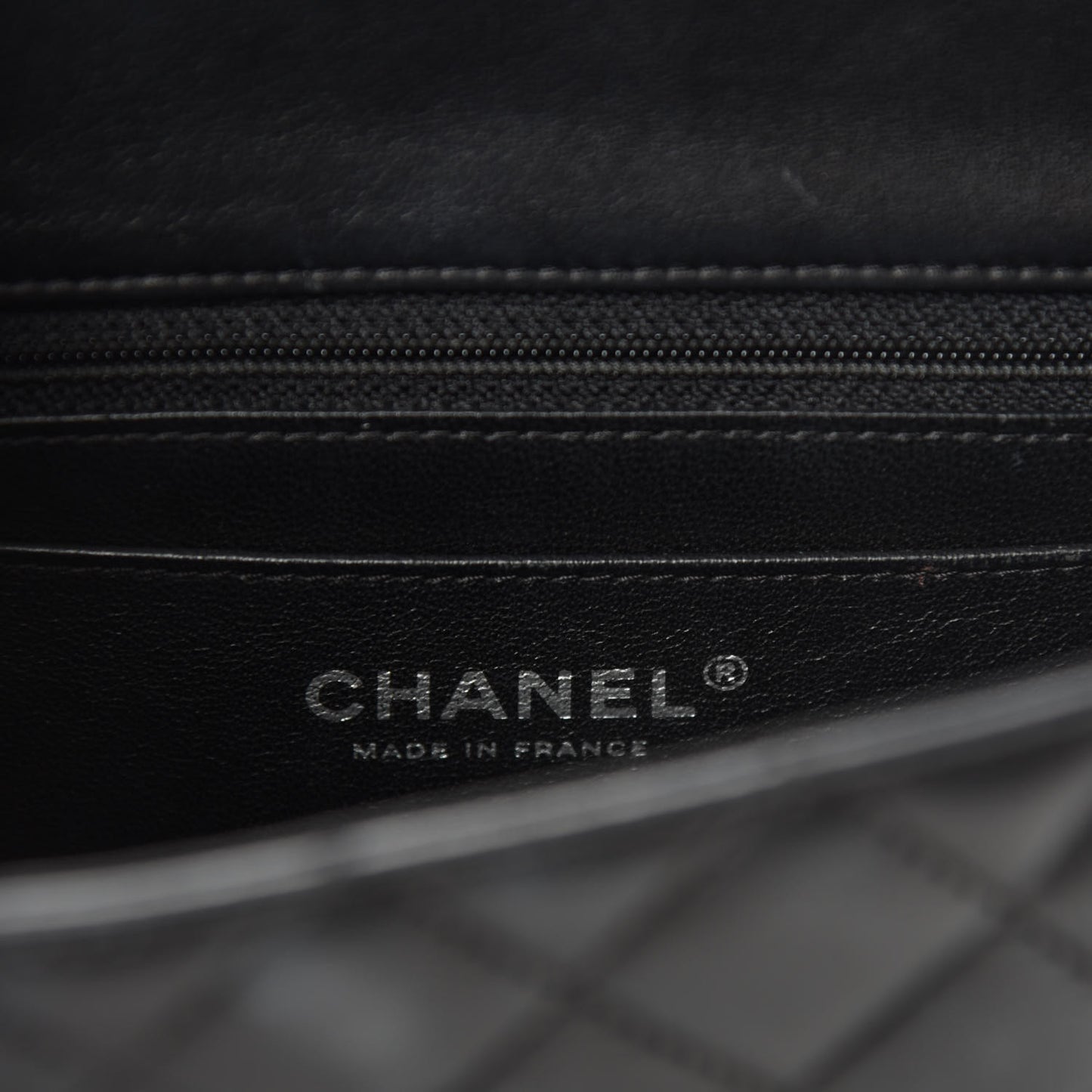 Lambskin Quilted Mini Rectangular Flap Black