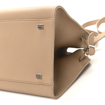 The Row Grained Calfskin Soft Margaux 10 Bag Dark Taupe 9 of 9