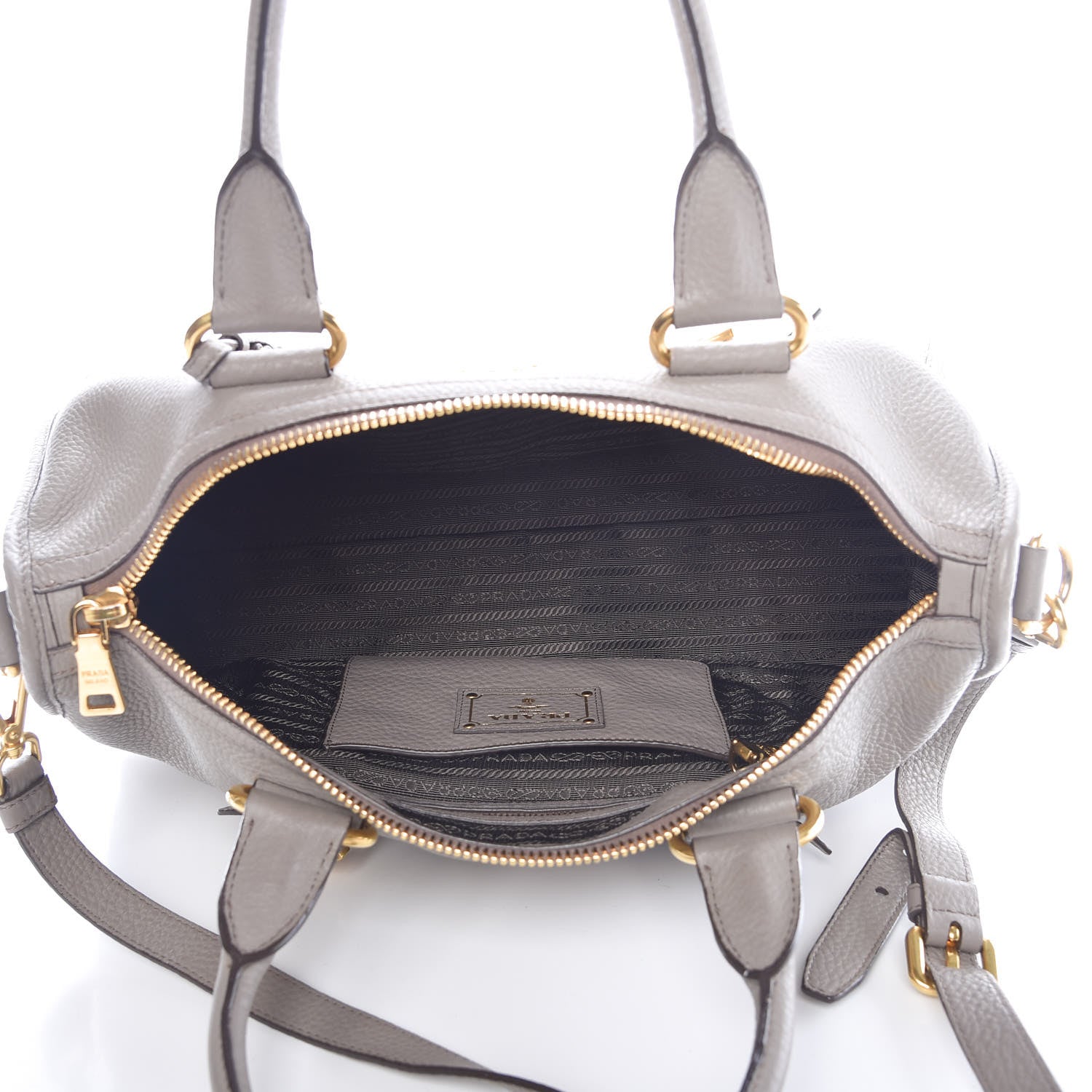 Prada Vitello Daino Shopping Satchel Argilla 5 of 18