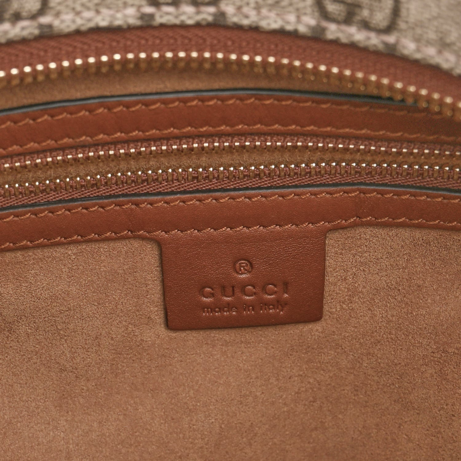 Gucci GG Supreme Monogram Large Linea A Hobo Light Brown 6 of 9