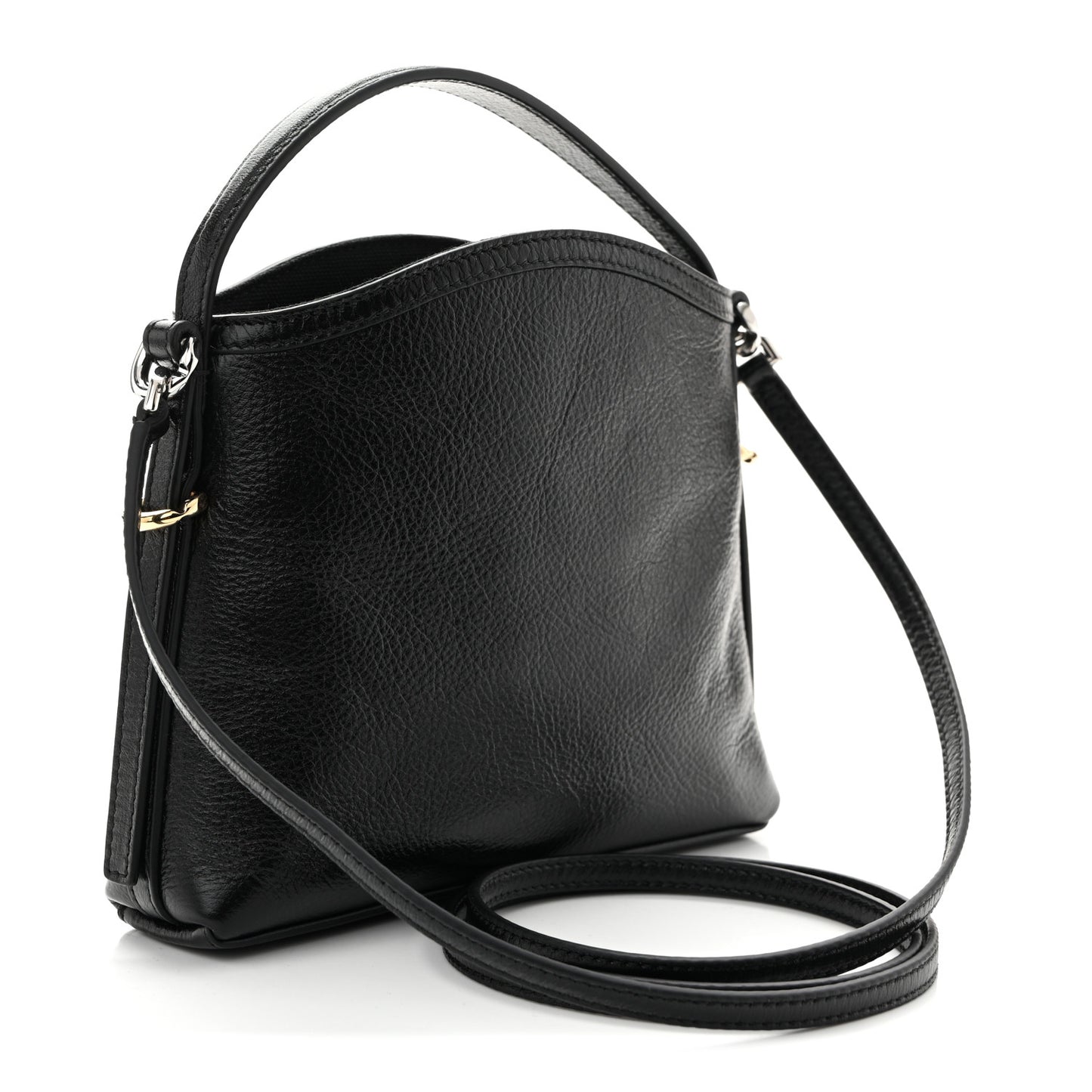 Tumbled Calfskin Nano Voyou Bag Black