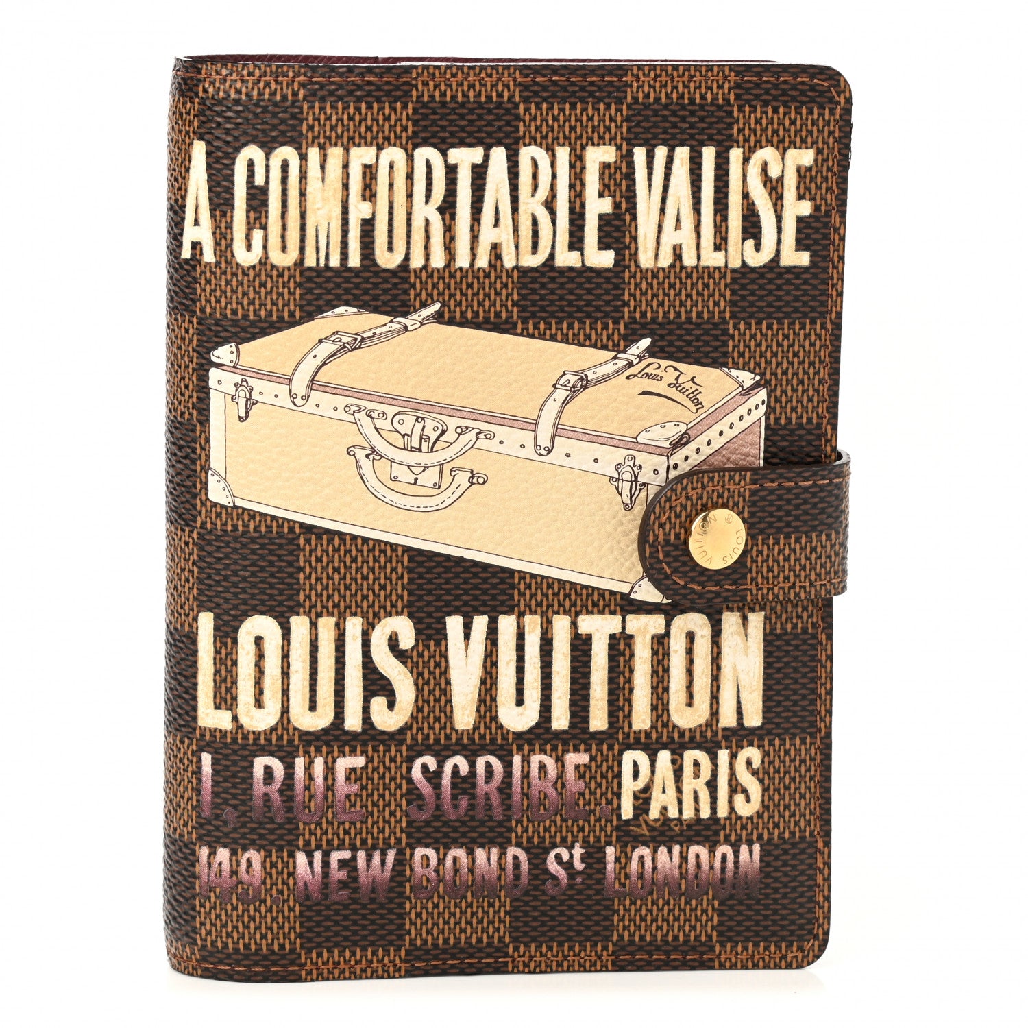 Louis Vuitton Damier Ebene Valise Small Ring Agenda Cover 1 of 6