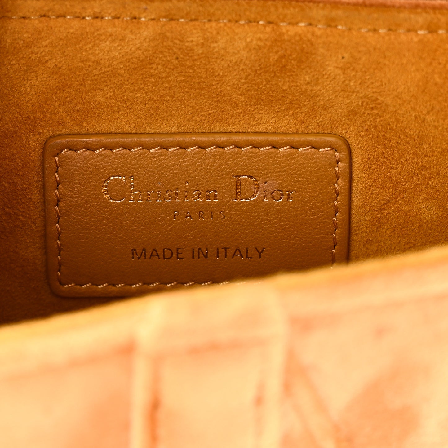 Velvet Crystal Mini Saddle Bag Tan