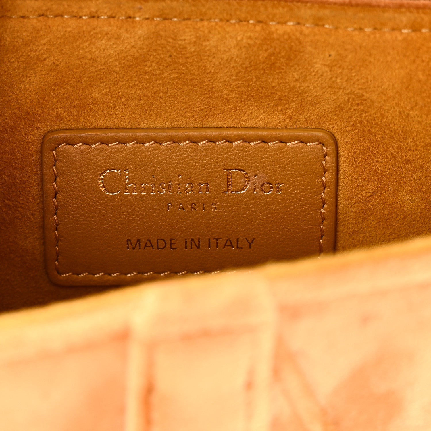 Christian Dior Velvet Crystal Mini Saddle Bag Tan 6 of 10