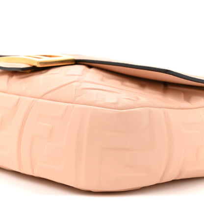 Fendi Nappa FF 1974 Embossed Baguette Baby Pink 9 of 12