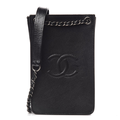Chanel Calfskin CC Phone Holder Crossbody Black 1 of 10