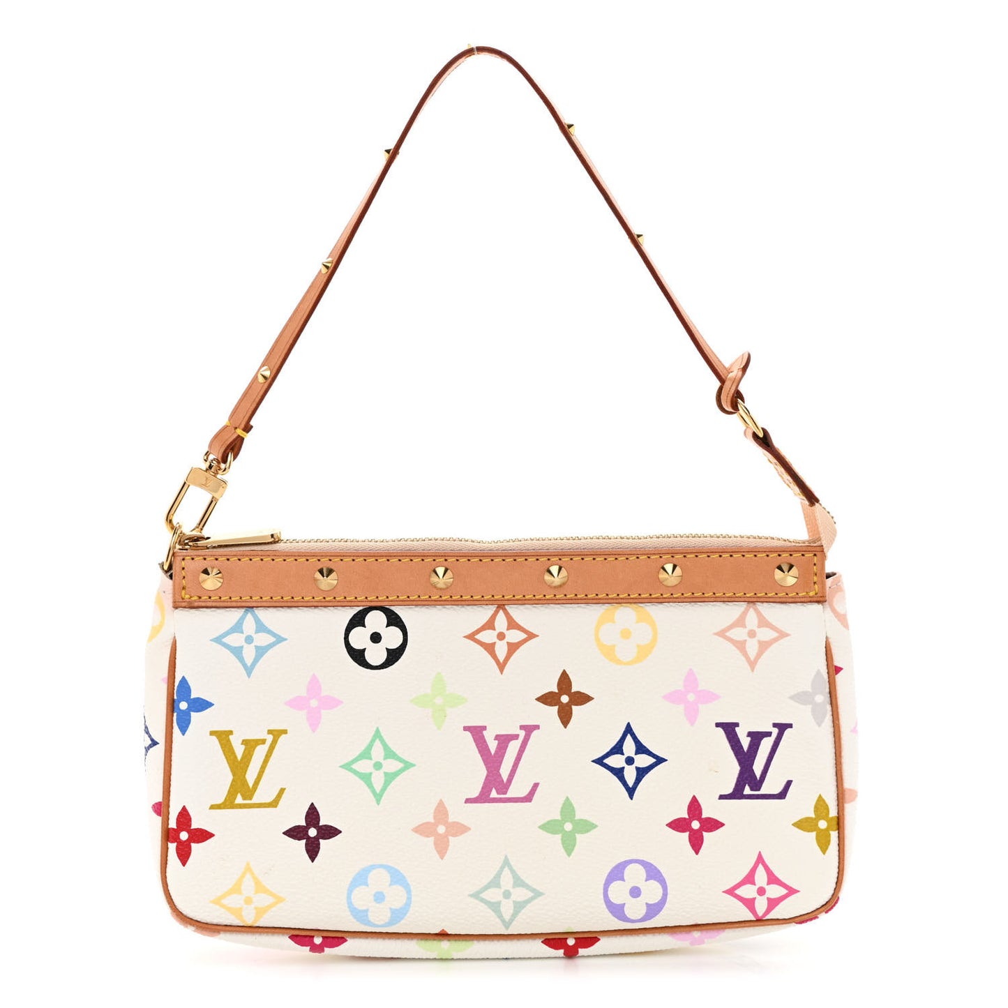 Monogram Multicolor Pochette Accessories White