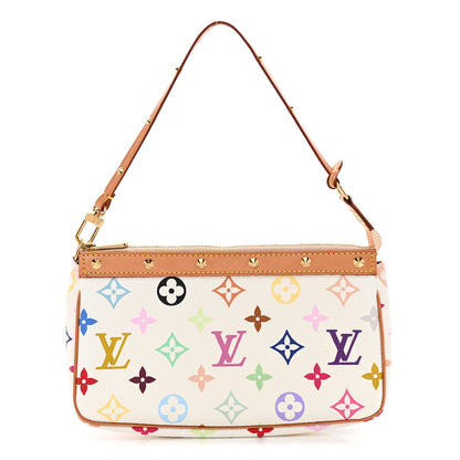 Louis Vuitton Monogram Multicolor Pochette Accessories White 1 of 8