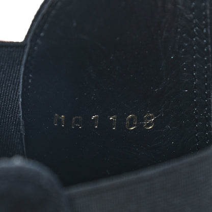 Louis Vuitton Suede Monogram Uniformes Cap Toe Chelsea 80mm Ankle Boots 40 Black 8 of 11