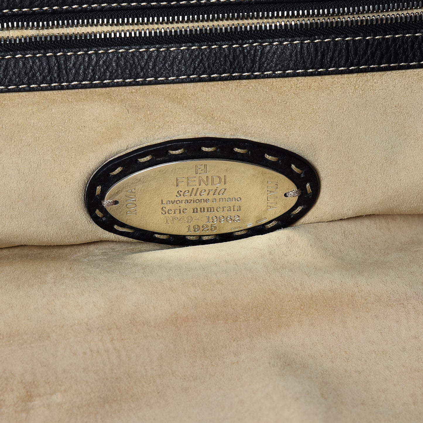 Calfskin Romano Large Selleria Hobo Black