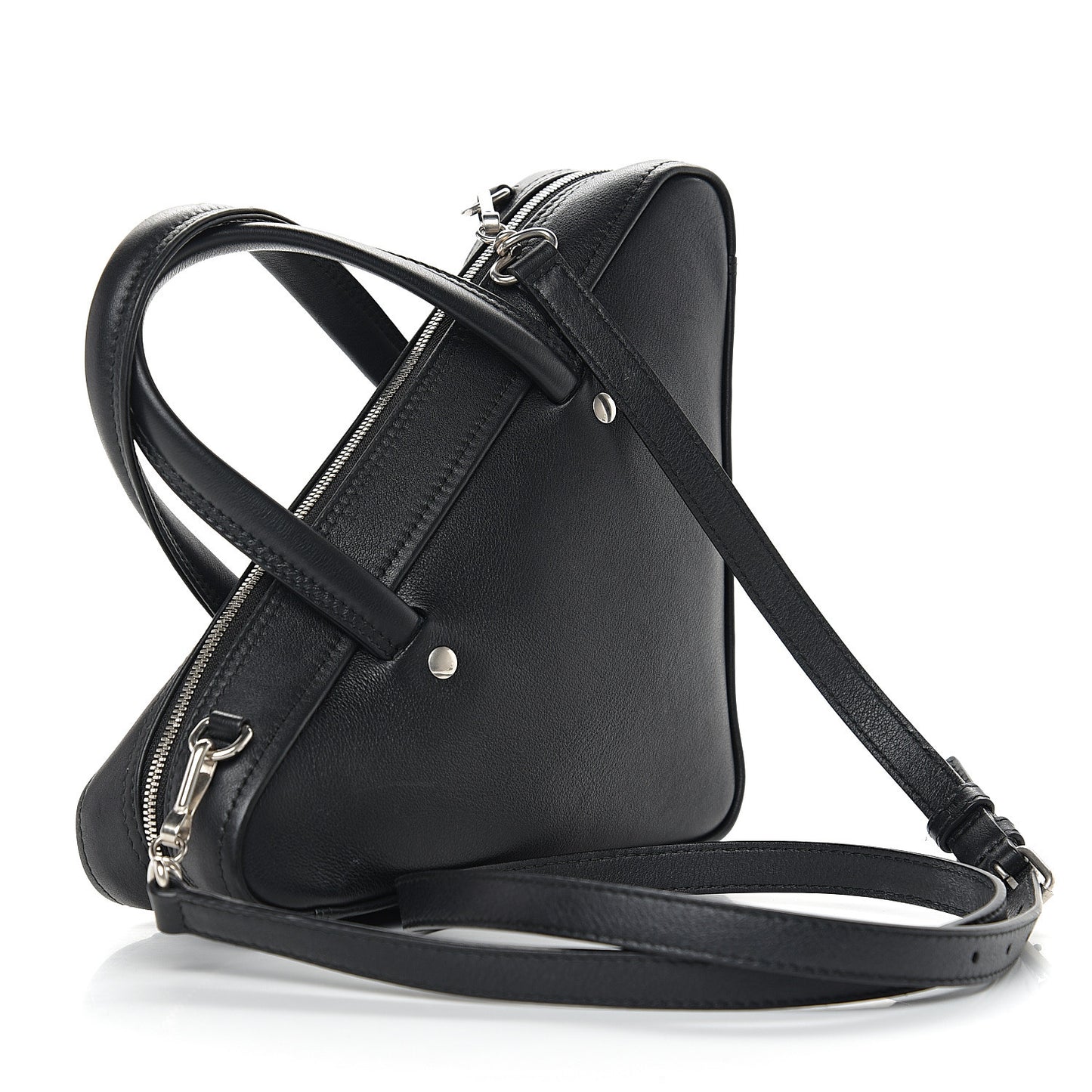 Calfskin XS Triangle Duffle Black