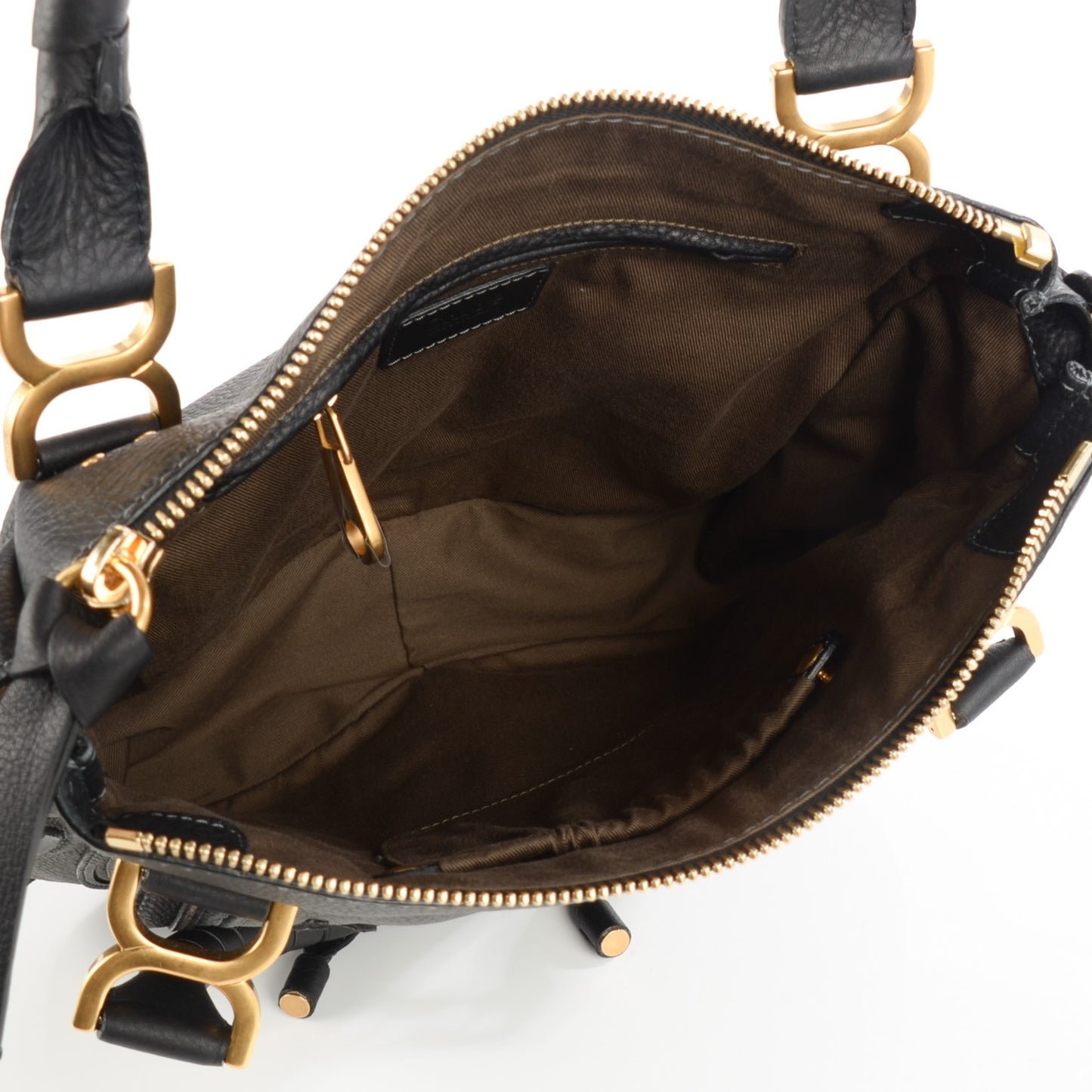 Calfskin Medium Marcie Satchel Black