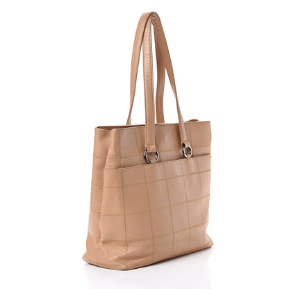 Chanel Caviar Square Stitched Tote Beige 2 of 17