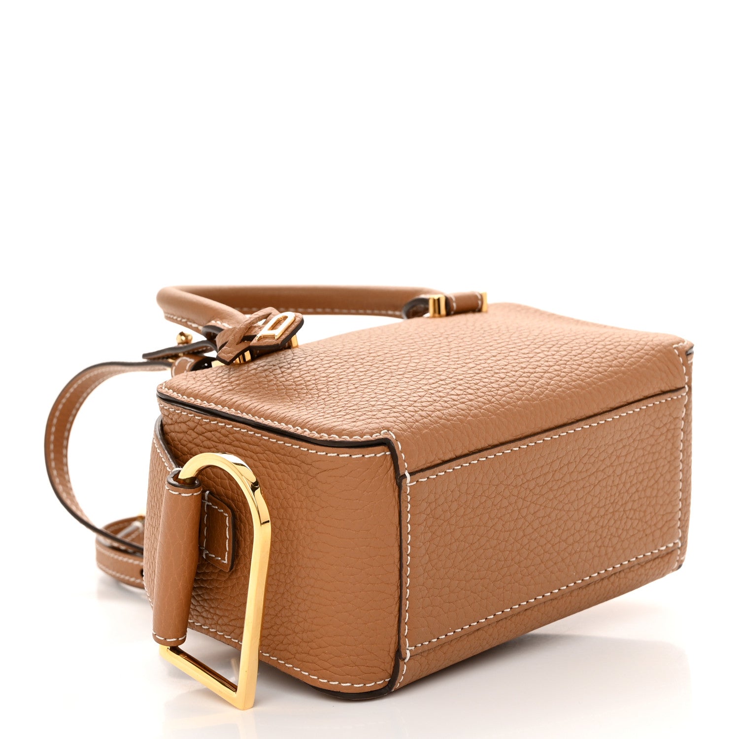 Delvaux Taurillon Soft Nano Cool Box Satchel Vegetal Ivory 4 of 9