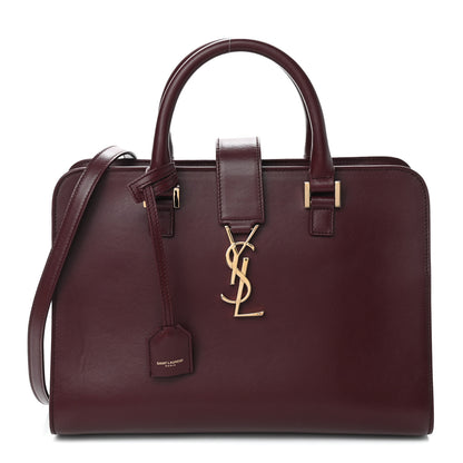Saint Laurent Smooth Calfskin Small Monogram Cabas Rouge Legion 1 of 9