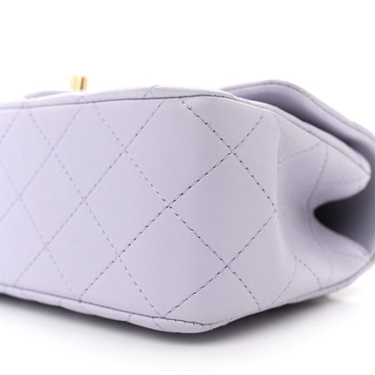 Chanel Lambskin Quilted Mini Top Handle Rectangular Flap Light Purple 10 of 12