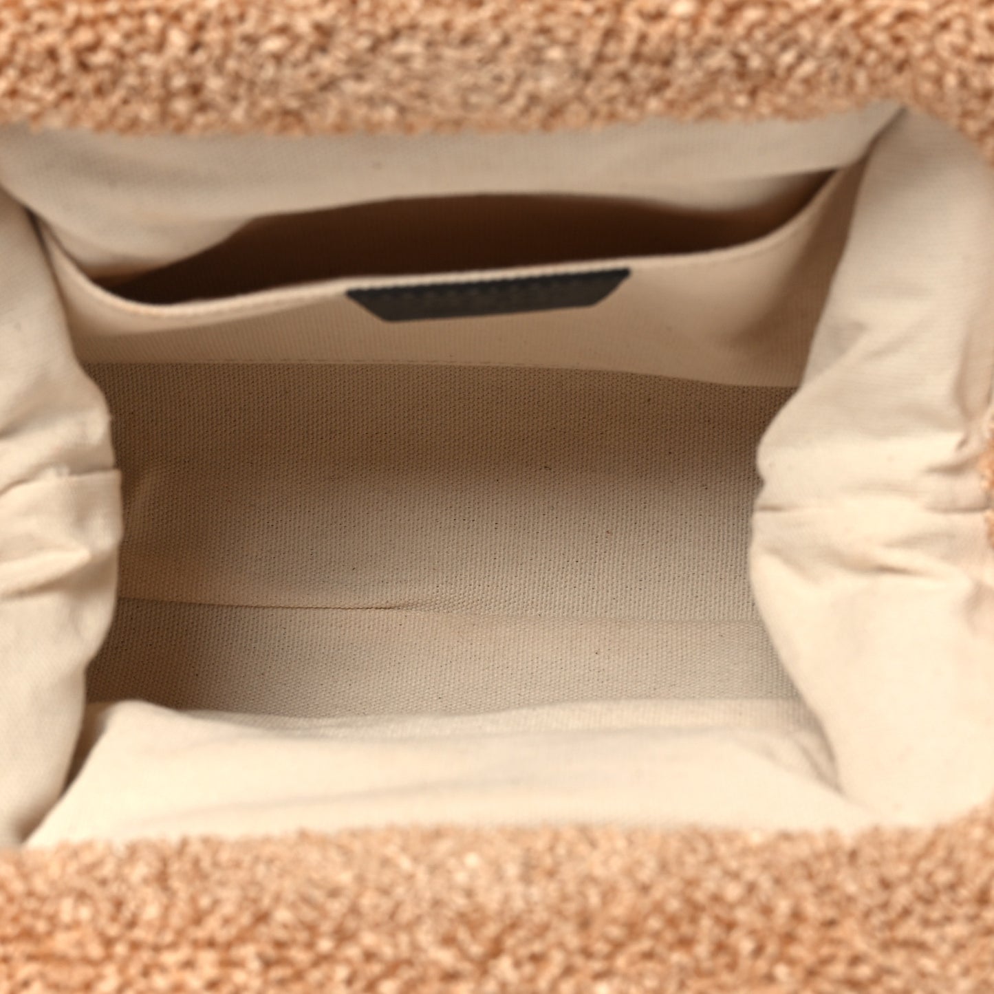 Textured Fabric Mira Clutch Natural
