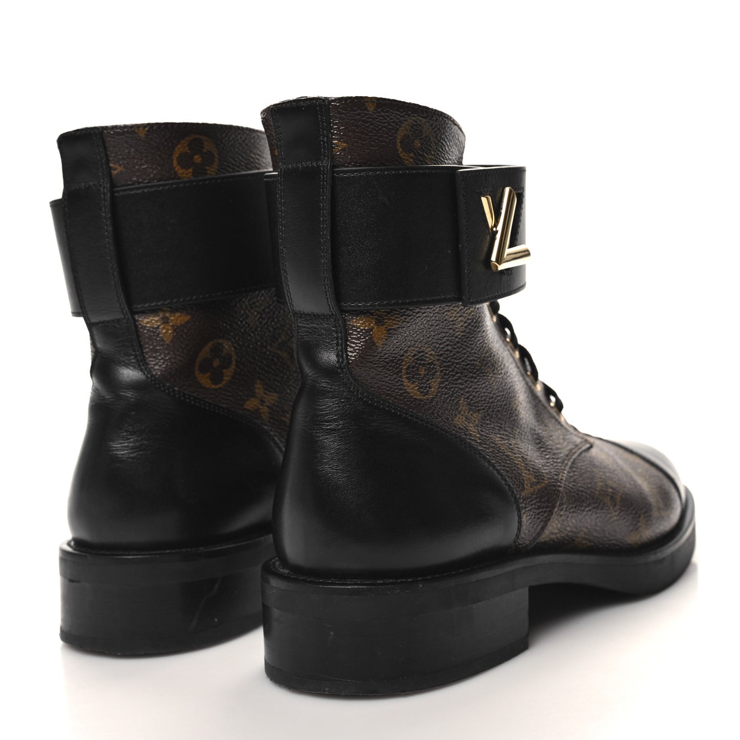 Calfskin Monogram Wonderland Flat Ranger Boots 40 Black