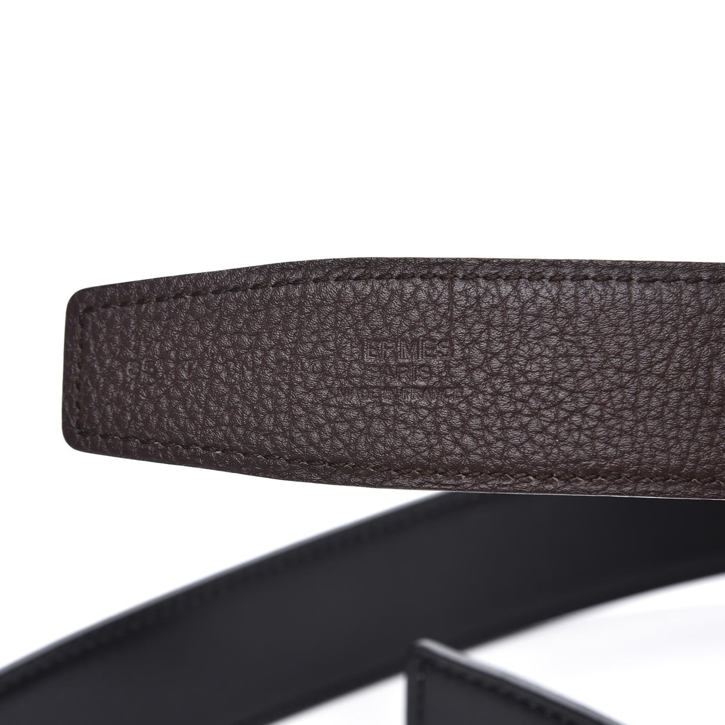 Box Togo 32mm Belt Strap 85 Black Chocolate