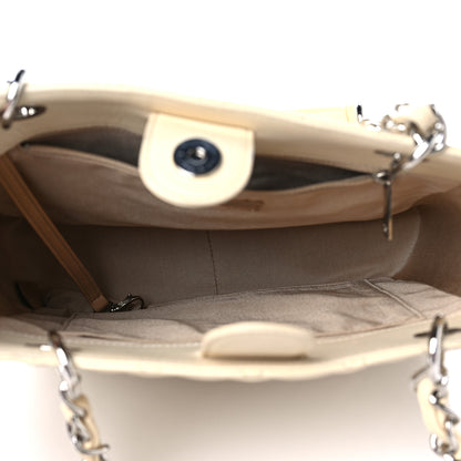 Chanel Caviar Quilted Petit Shopping Tote PST Light Beige 5 of 10