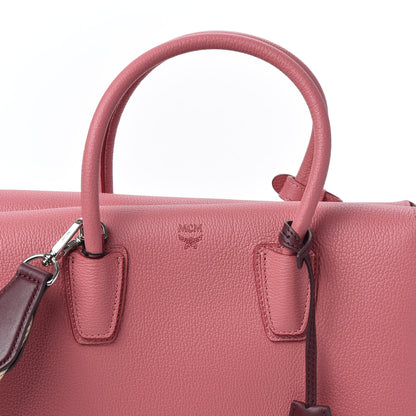 MCM Grained Calfskin Medium Milla Tote Pink 15 of 16