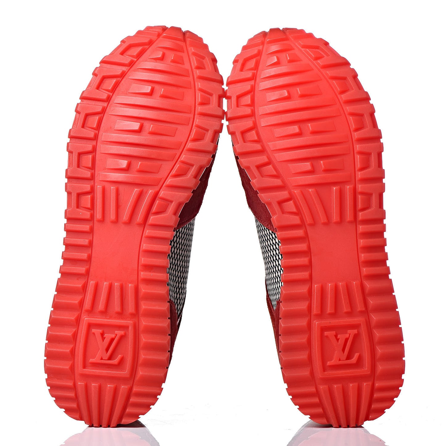 Epi Calfskin Textile Run Away Sneakers 37 Rouge