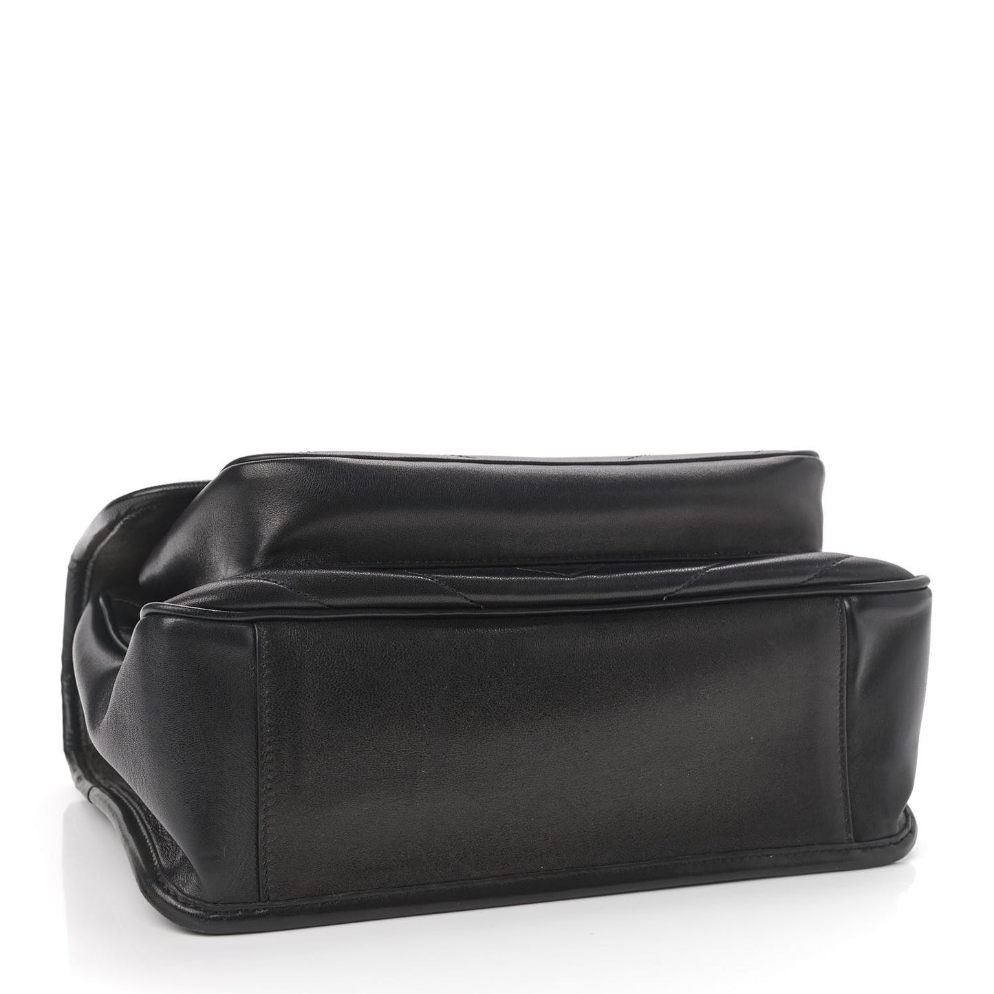 Lambskin Matelasse Monogram Medium Niki Chain Satchel Black