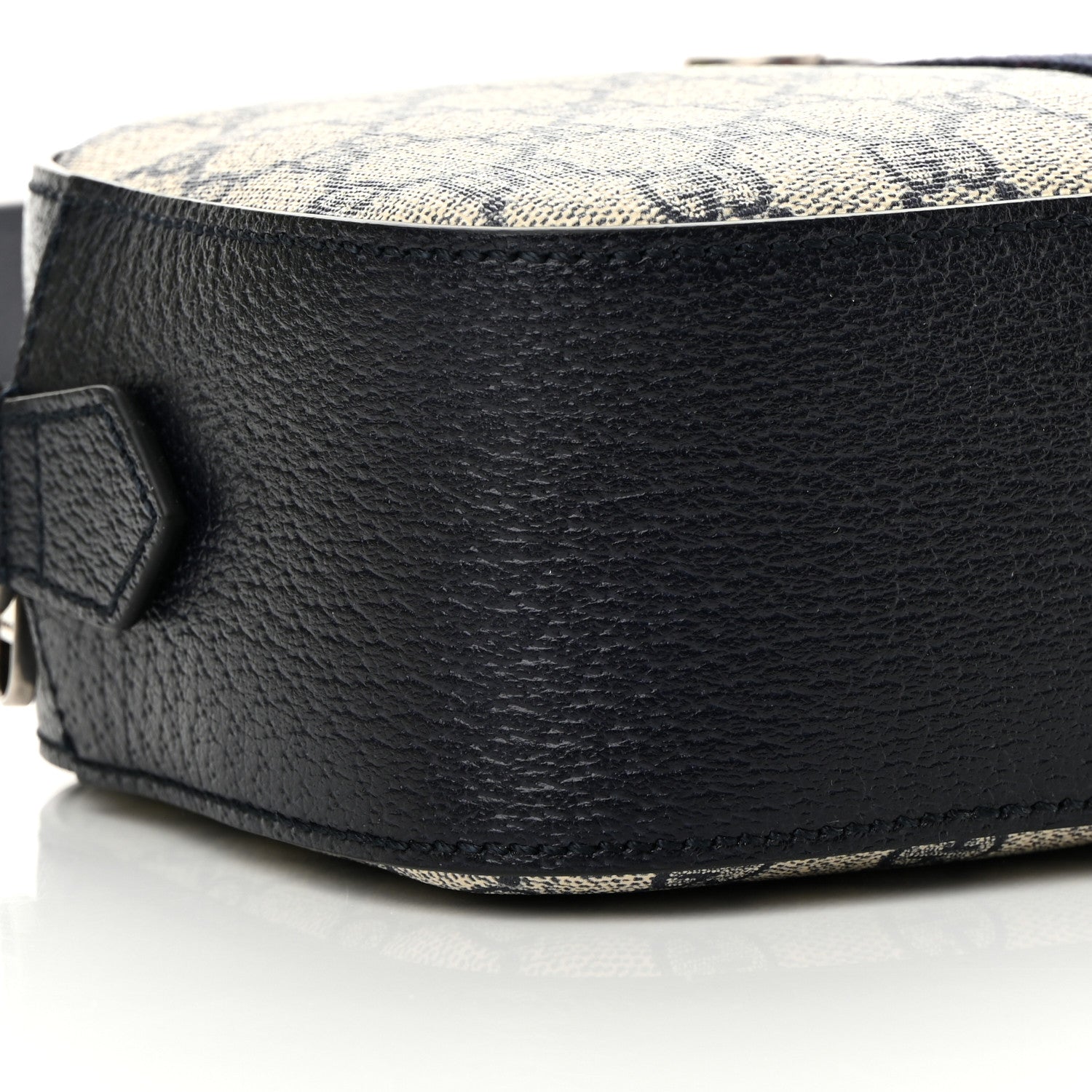 Gucci GG Supreme Monogram Textured Dollar Calfskin Web Small Ophidia Camera Bag Beige Blue 9 of 12