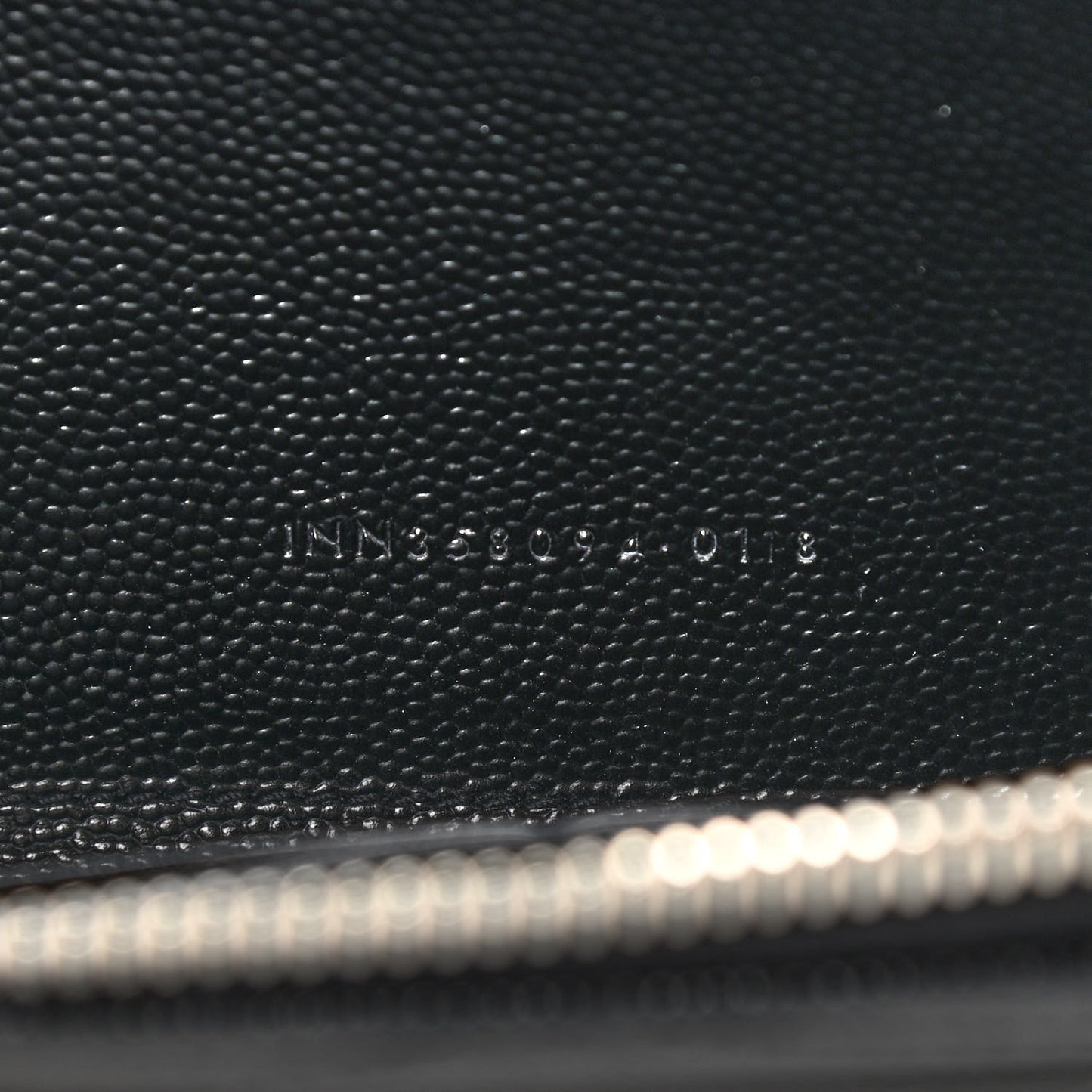 Grain De Poudre Matelasse Chevron Monogram Zip Around Wallet Black
