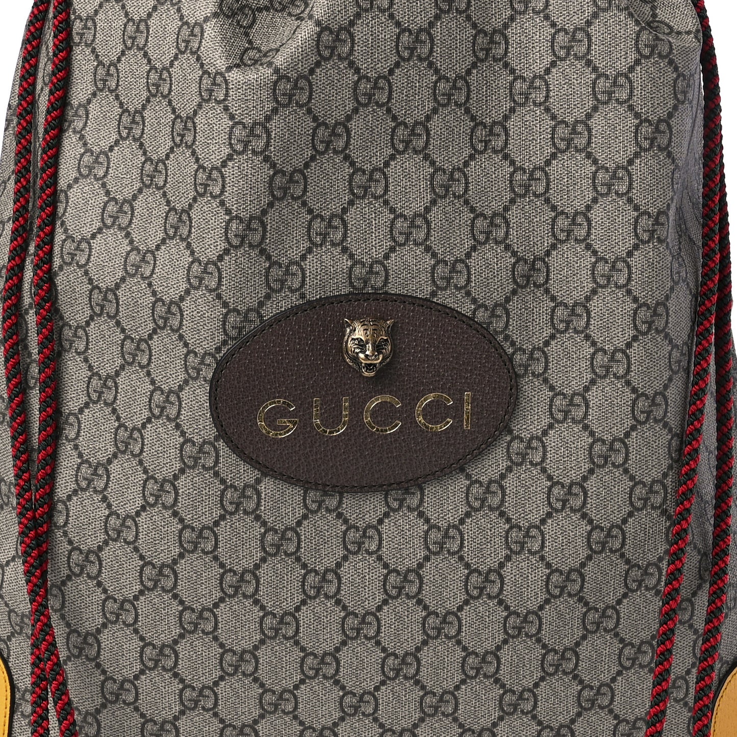 GG Supreme Monogram Neo Vintage Drawstring Backpack Beige New Acero Crop