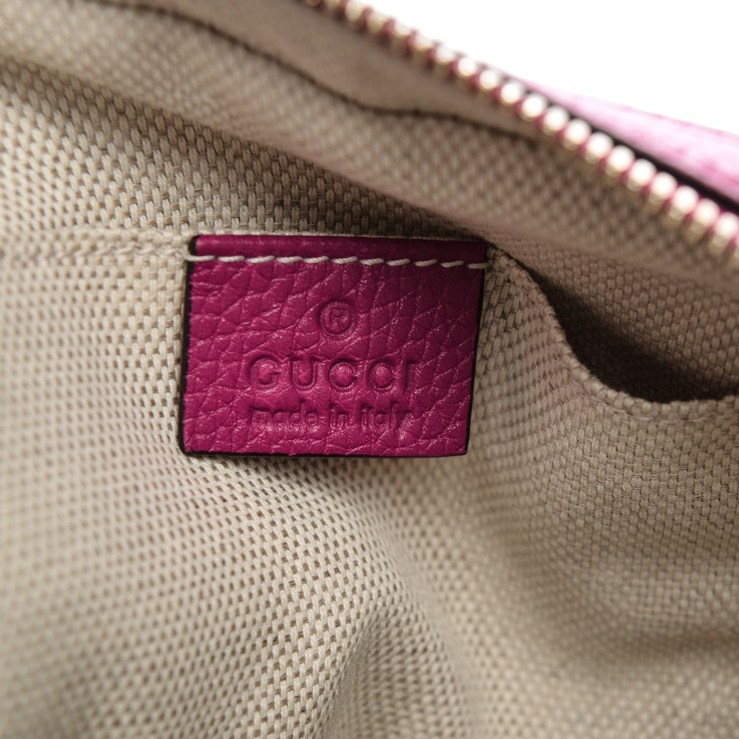 Pebbled Calfskin Small Soho Disco Bag Bright Bougainvillea